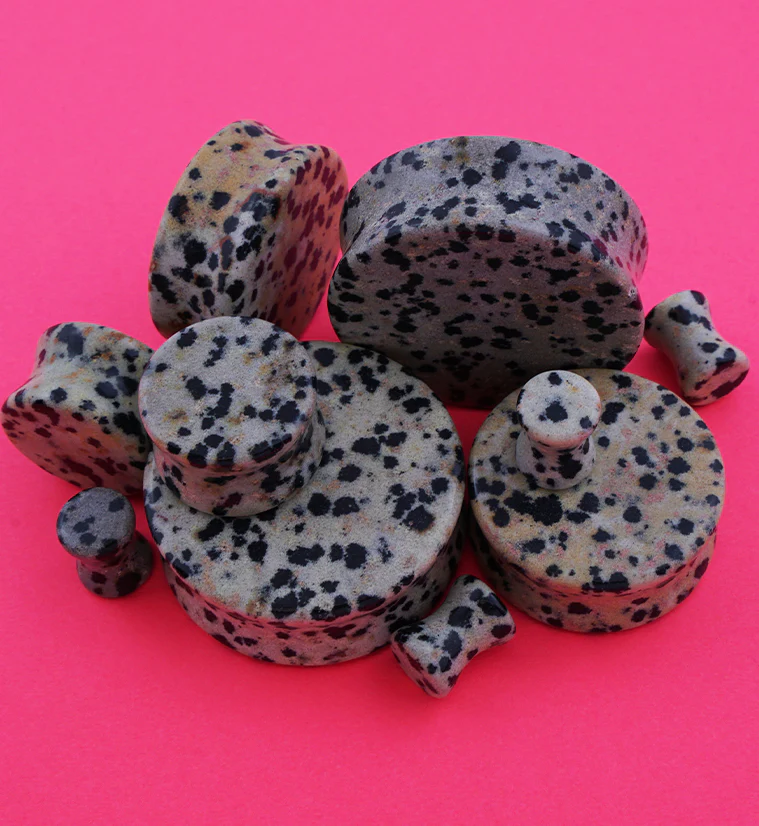 Dalmatian Jasper Stone Plugs - Image 2