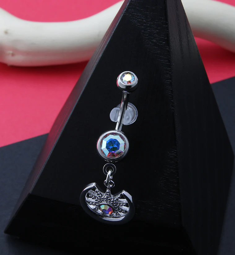 Day And Night Aura CZ Belly Button Ring - Image 2