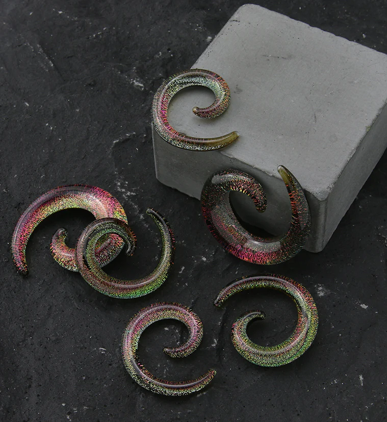Daybreak Dichroic Glass Spirals - Image 2