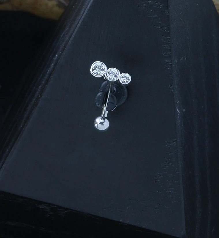 Descend Clear CZ Curved Barbell - Image 2
