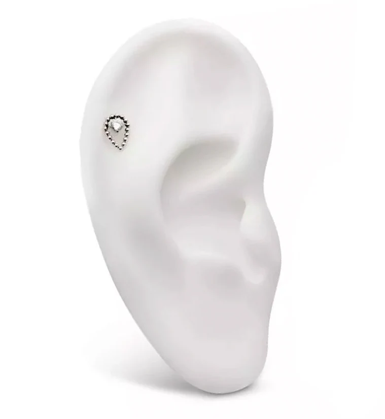 Droplet CZ Internally Threaded Titanium Top - Image 3