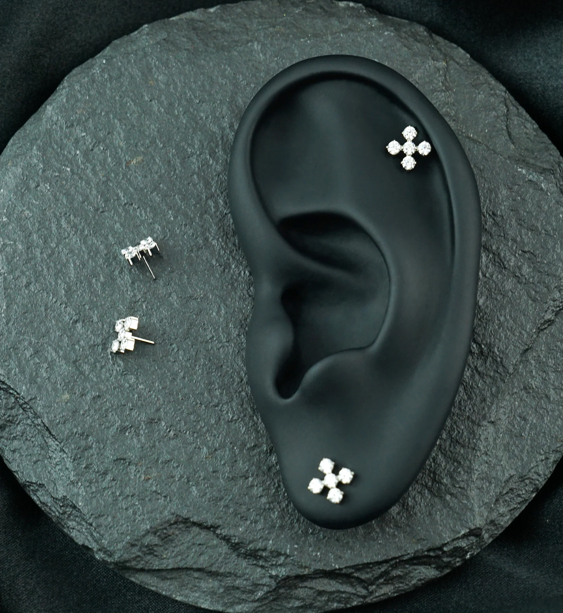Dice Five Clear CZ Titanium Threadless Top - Image 2