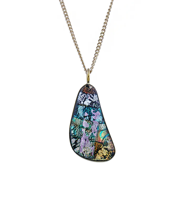 Dichroic Glass Pendant Necklace - Image 2