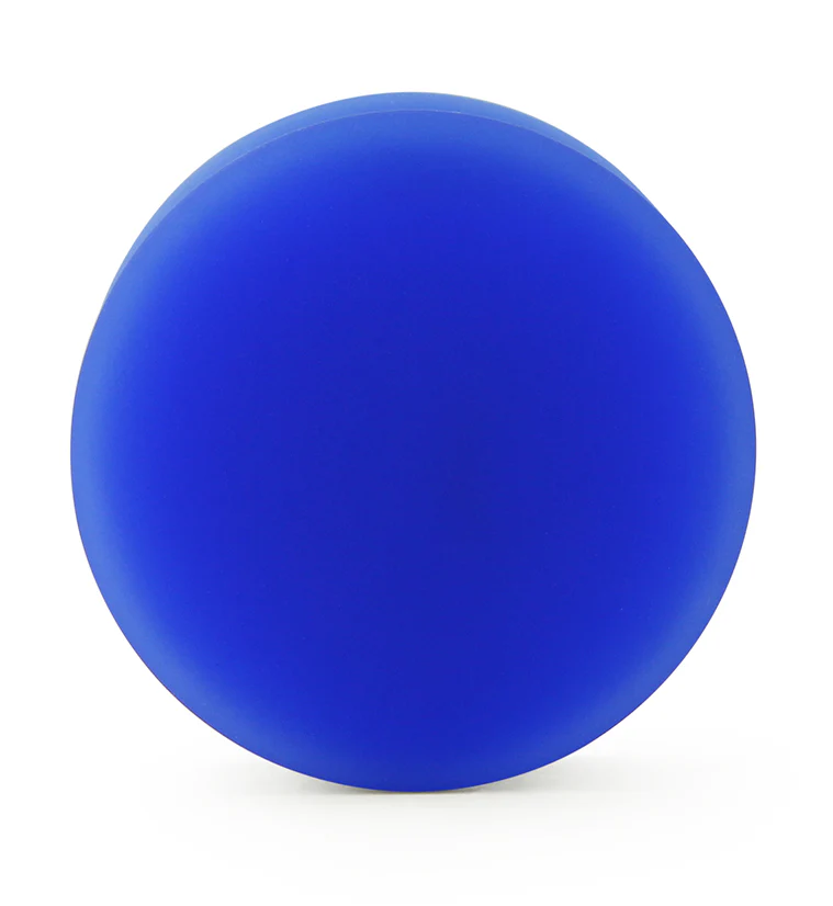 Double Flare Matte Blue Silicone Plugs - Image 4
