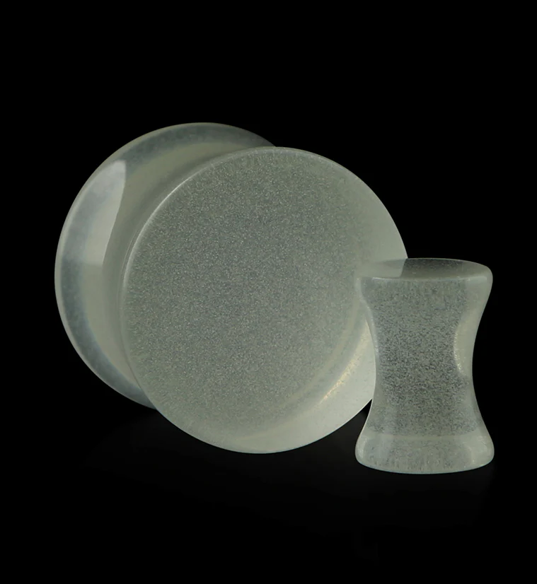 Double Flare Glow In The Dark White Plugs