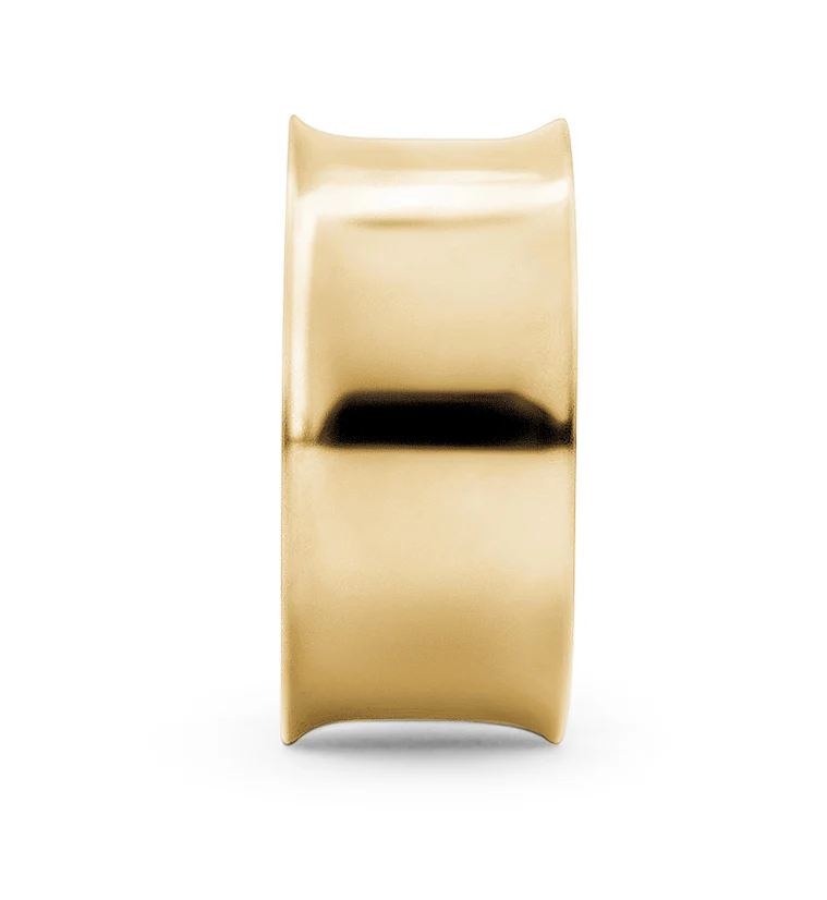 Gold PVD Double Flare Tunnels - Image 4