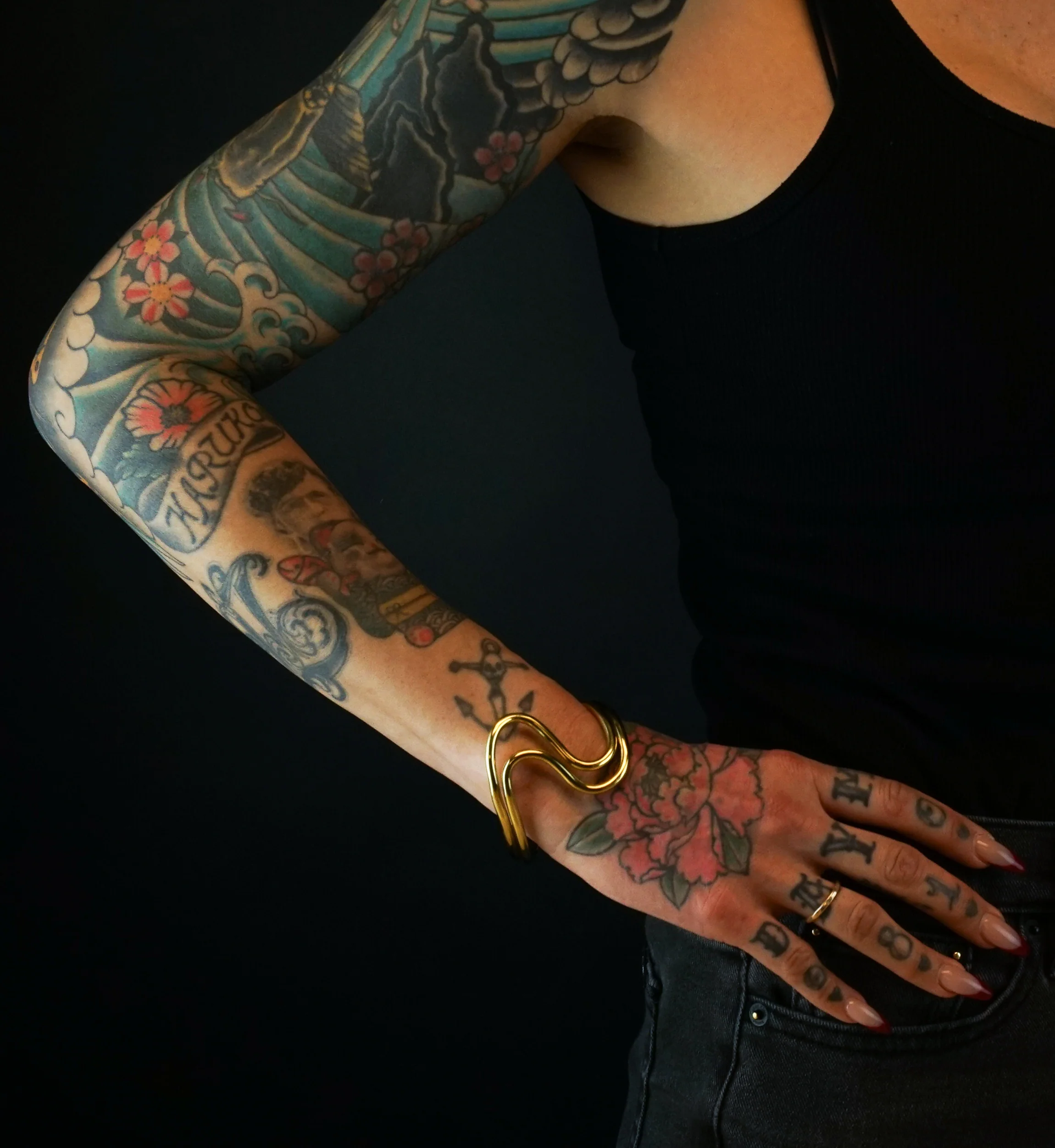 Swerve Brass Bangle - Image 2