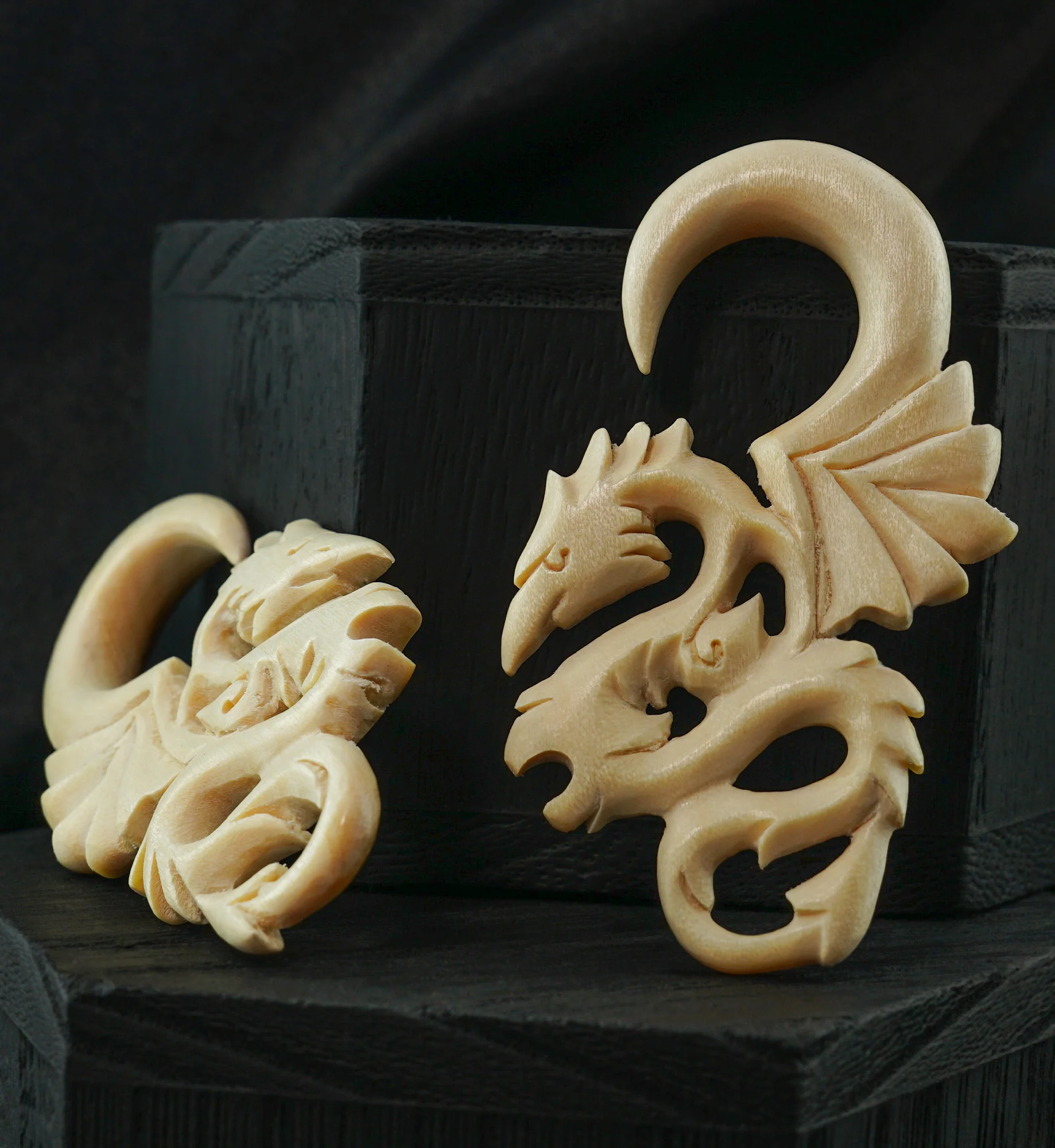 Dragon Crocodile Wood Hangers - Image 2