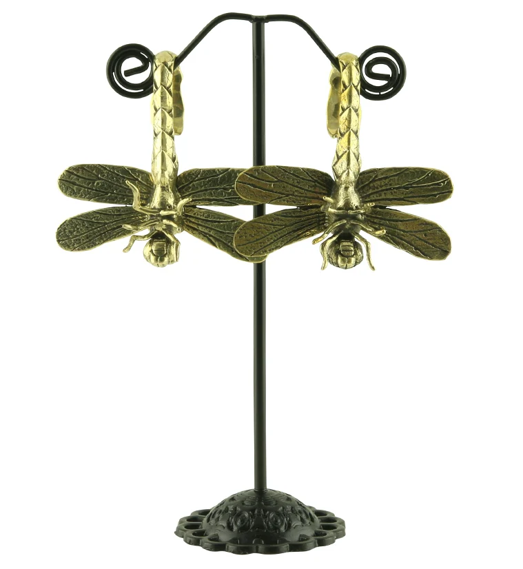 Dragonfly Brass Ear Weights - Image 2