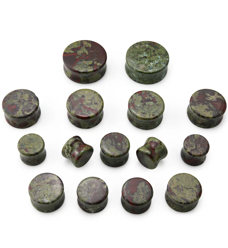 Dragons Blood Jasper Stone Plugs - Image 4