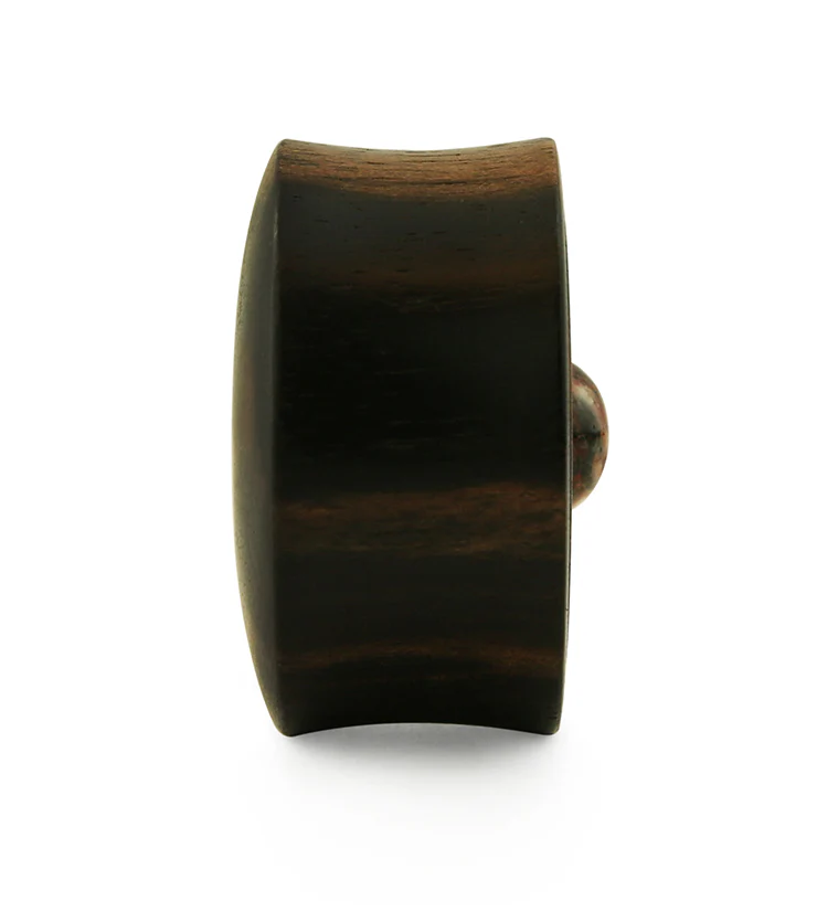 Ecliptic Areng Wood Plugs With Leopard Jasper Stone Inlay - Image 3