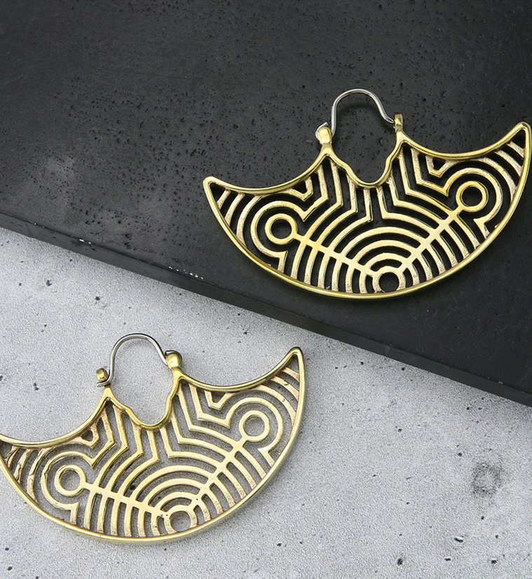 Ecliptic Brass Titanium Hangers / Earrings - Image 2