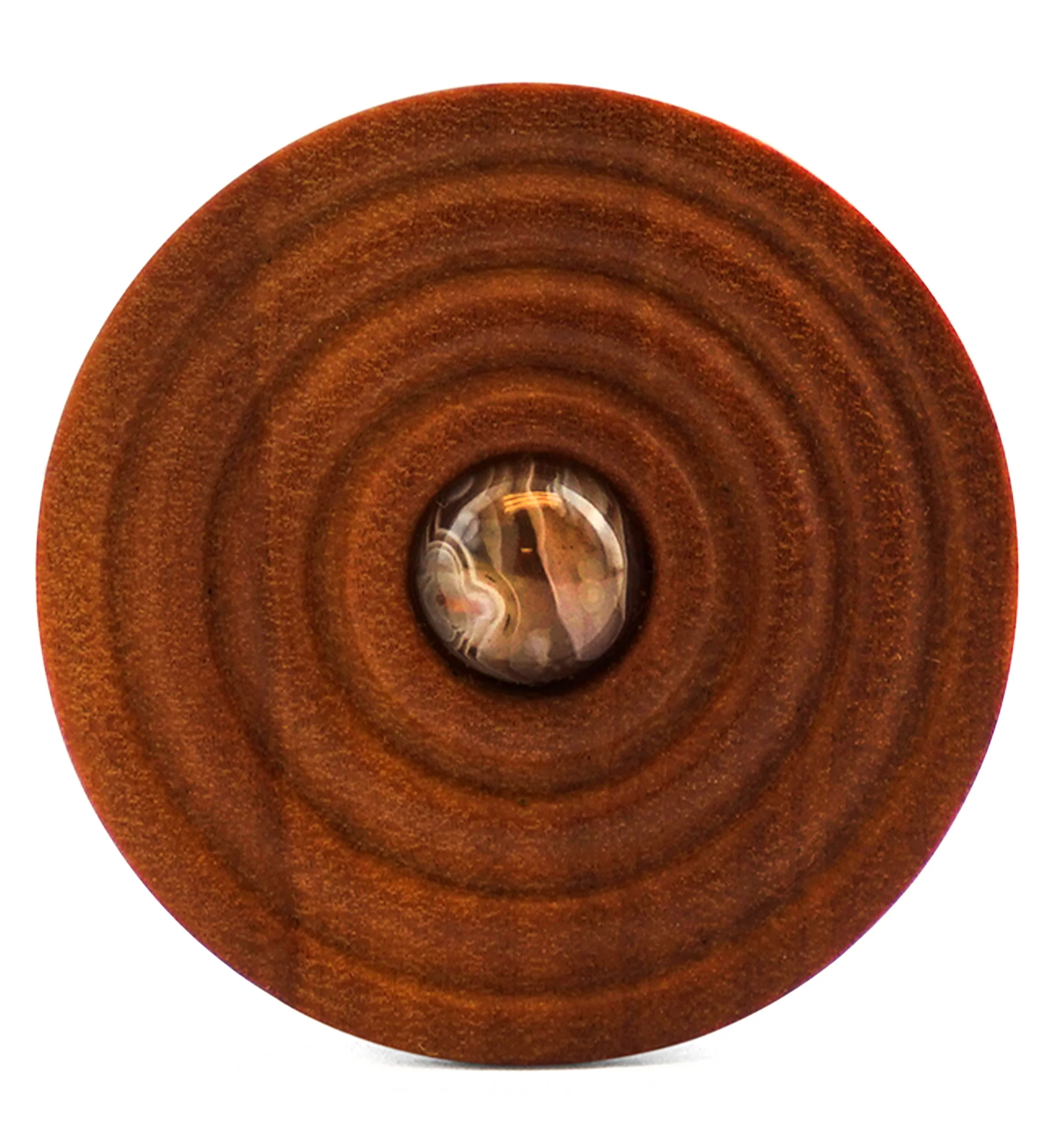 Ecliptic Saba Wood Plugs With Agate Inlay - Image 4
