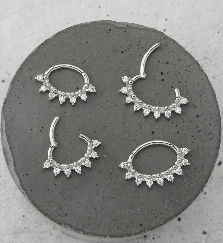 Ellipse CZ Hinged Segment Ring - Image 2