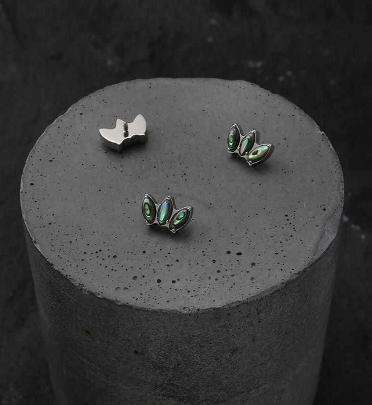 Empress Triple Abalone Shell Internally Threaded Titanium Top - Image 2
