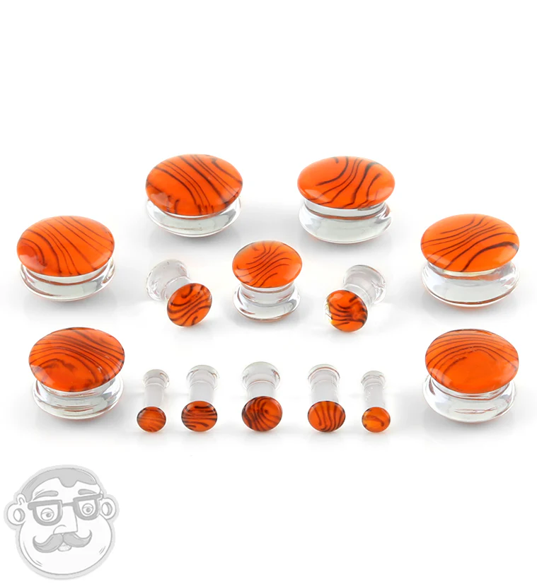 Tiger Orange Glass Plugs - Image 2