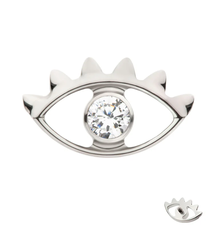 Optical Clear CZ Internally Threaded Titanium Top
