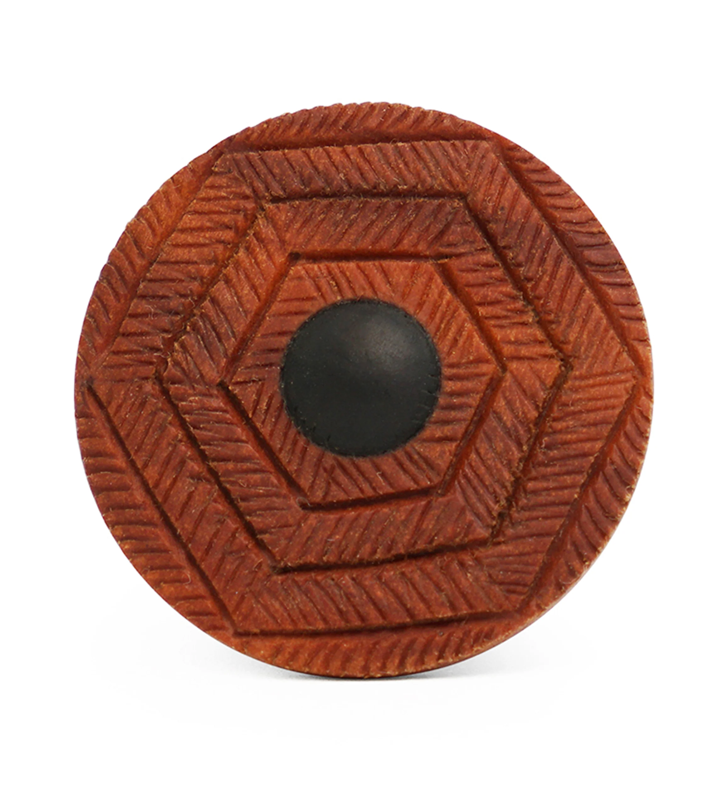 Boundary Geo Saba Wood With Dark Wood Inlay Mayan Flare Plugs - Image 4