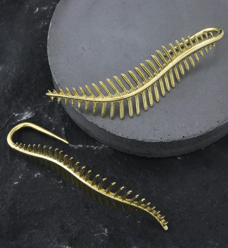 Fern Leaf Brass Hangers - Image 2