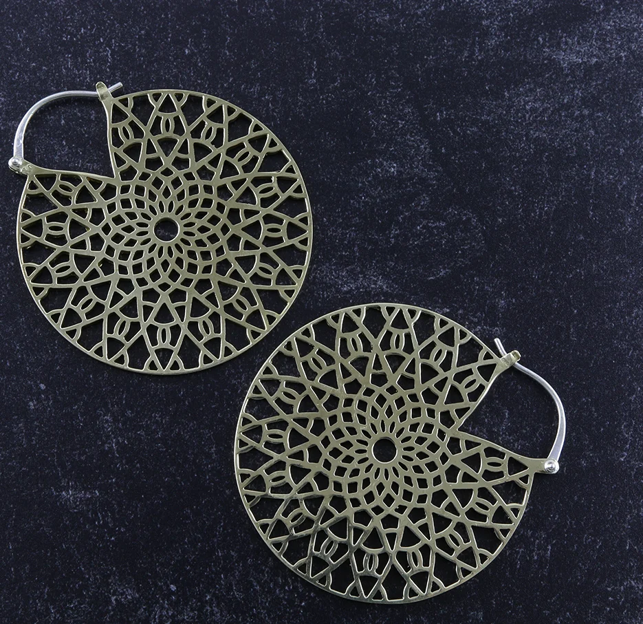Fiber Brass Earrings - Weights - Image 2