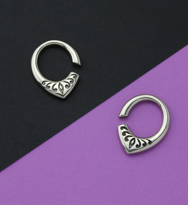 Fleck White Brass Ear Weights - Image 2