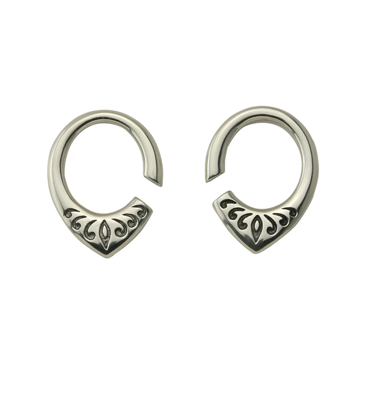 Fleck White Brass Ear Weights - Image 3
