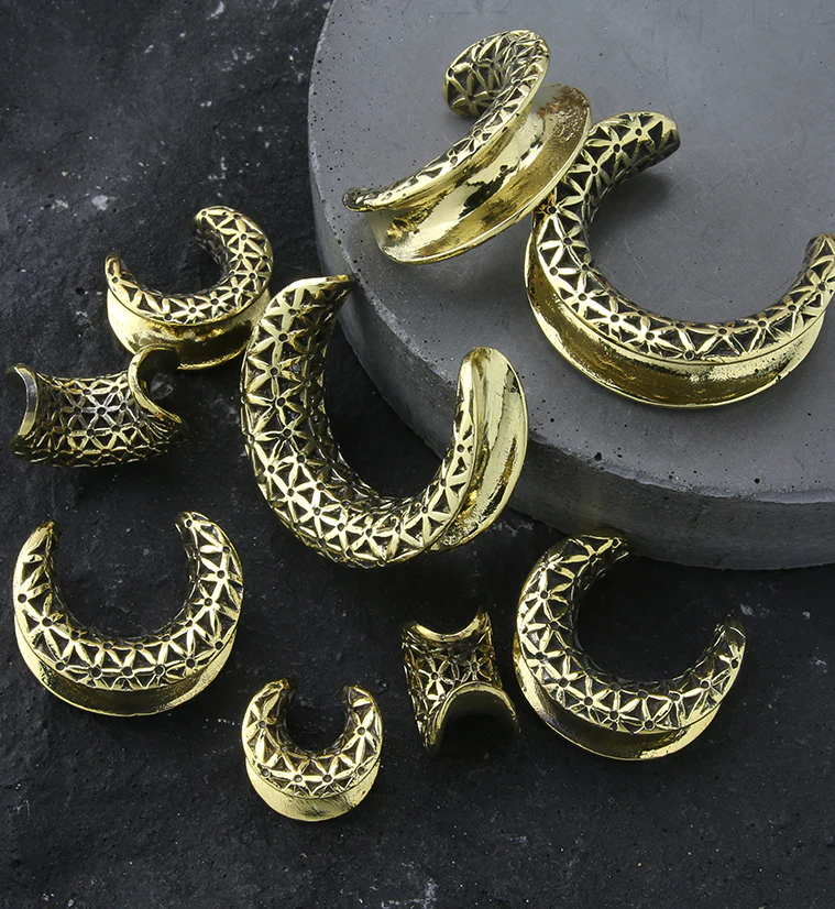 Flower of Life Brass Saddles - Image 2
