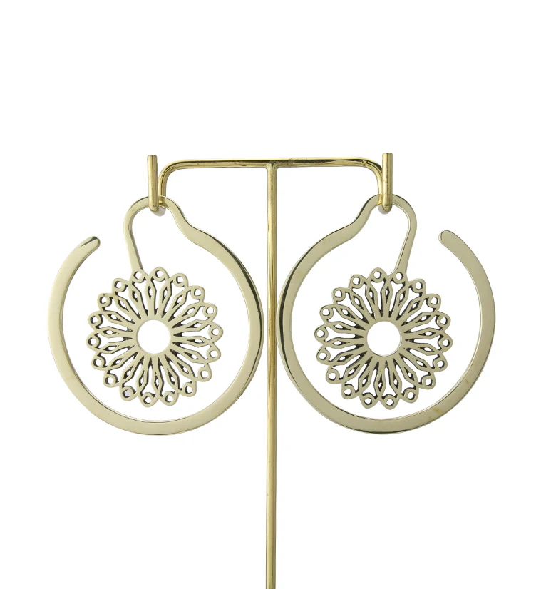 Flower Point Brass Ear Weights - Image 4