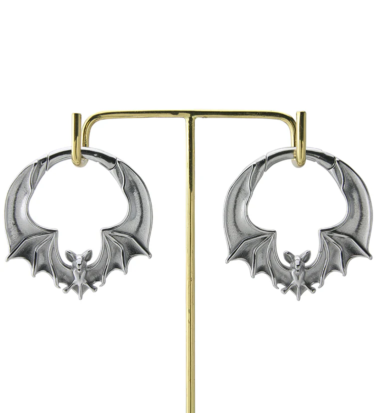 Flying Bat Stainless Steel Hinged Ear Weights - Image 3