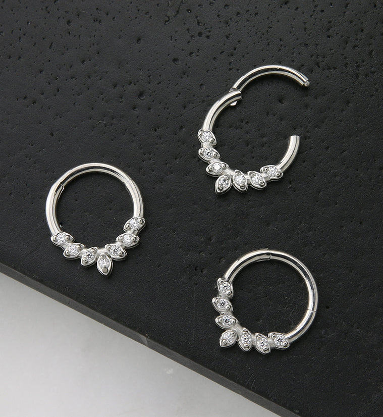 Frill CZ Hinged Segment Ring - Image 3