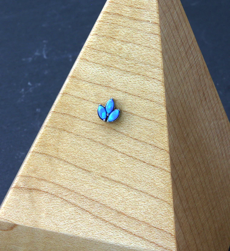 Frond Blue Opalite Threadless Titanium Top - Image 2