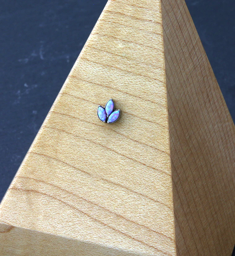 Frond Purple Opalite Threadless Titanium Top - Image 2