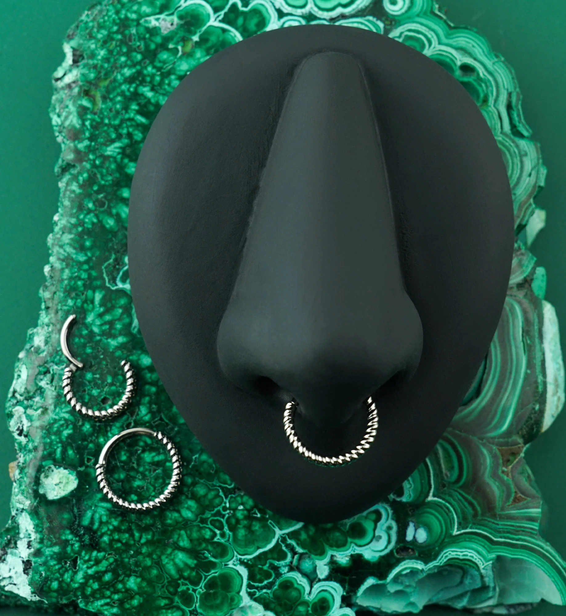 Front Facing Rolled Titanium Hinged Segment Ring - Image 3