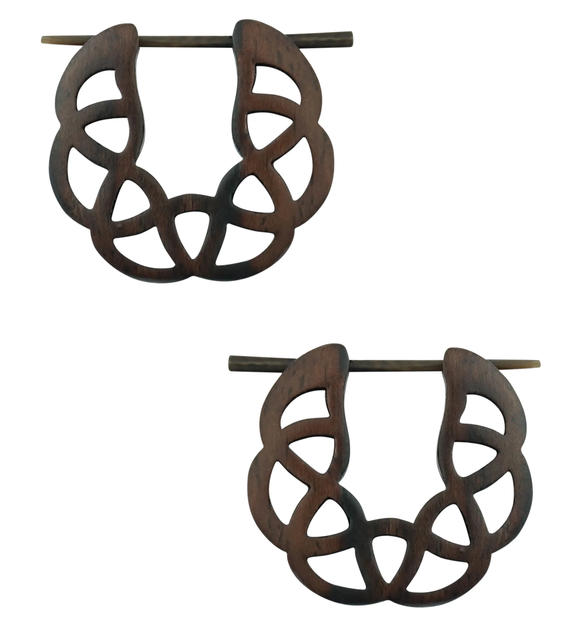 Arrondi Hoop Wood Earrings