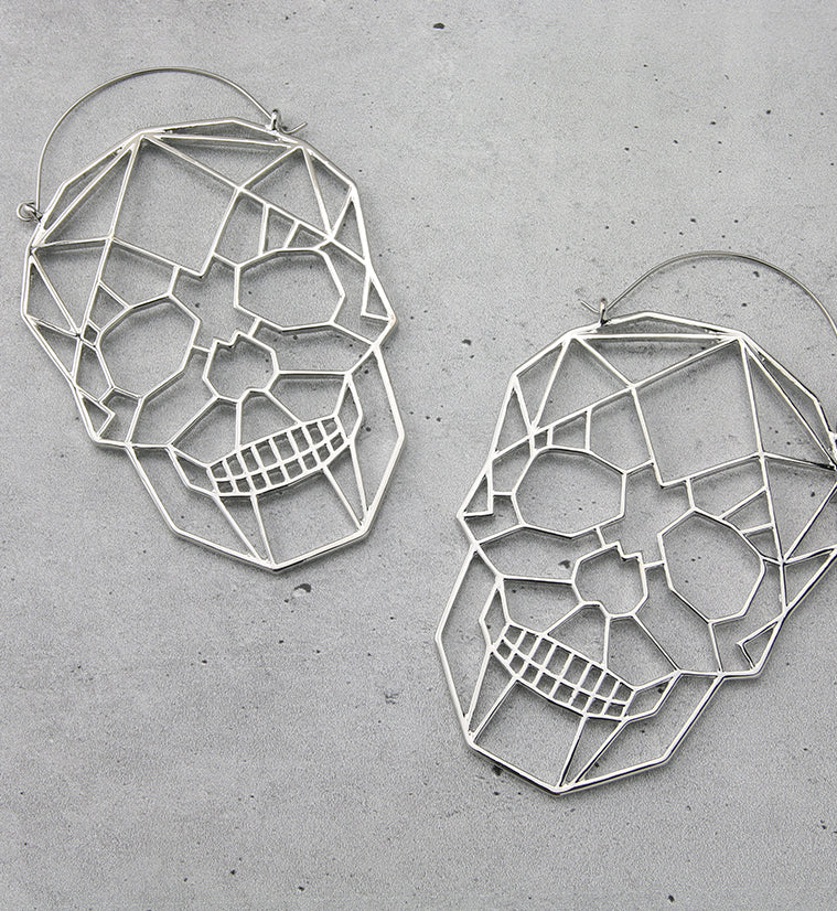 Geo Skull Plug Hoops - Image 2