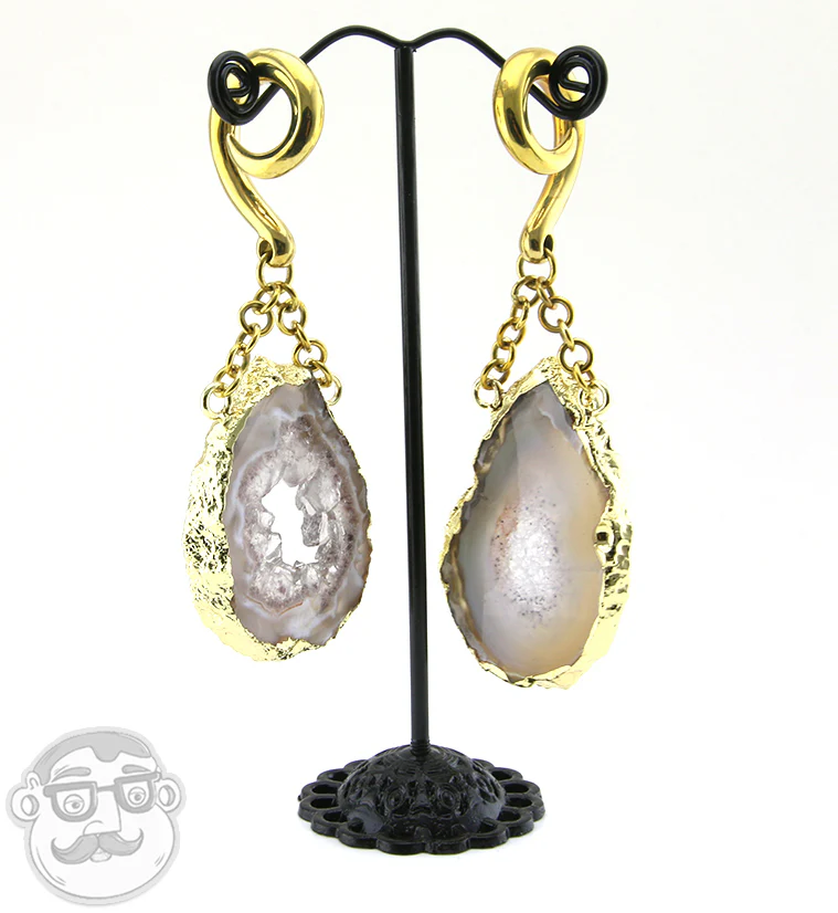 Geode Slice Brass Hangers - Image 2
