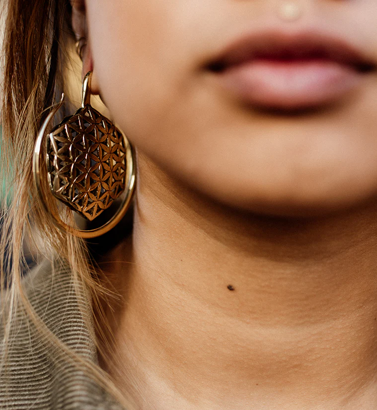 Geometric Brass Ear Weights - Image 3