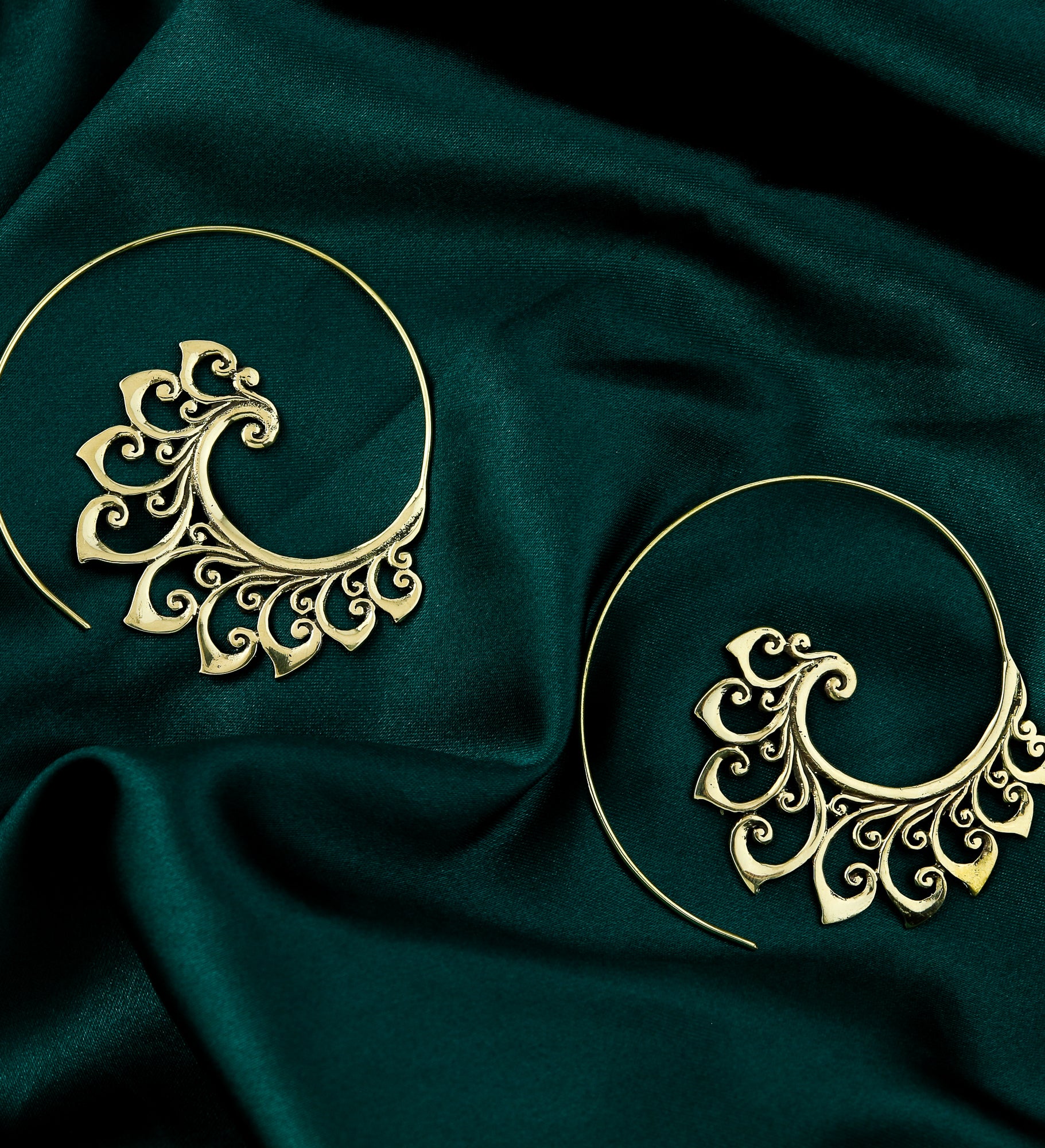 Gild Brass Hoop Earrings/Hangers - Image 2