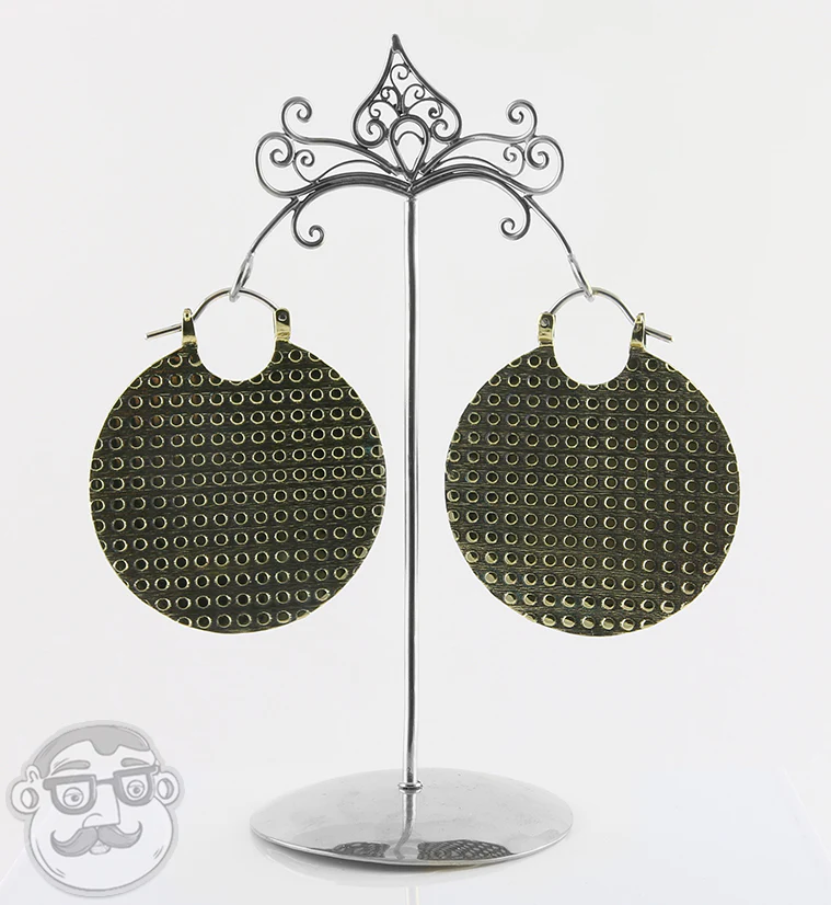 Gilmore Brass Earrings - Weights - Image 2