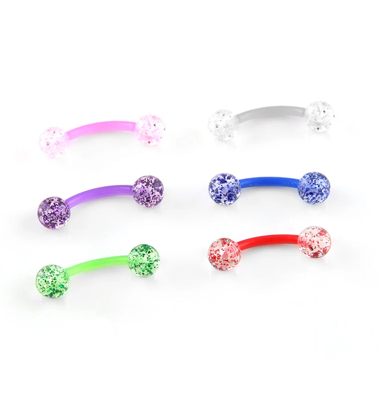 Glitter Color Curved Barbell - Image 3