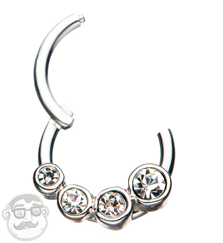 Glitz Gold PVD Hinged Segment Ring - Image 2
