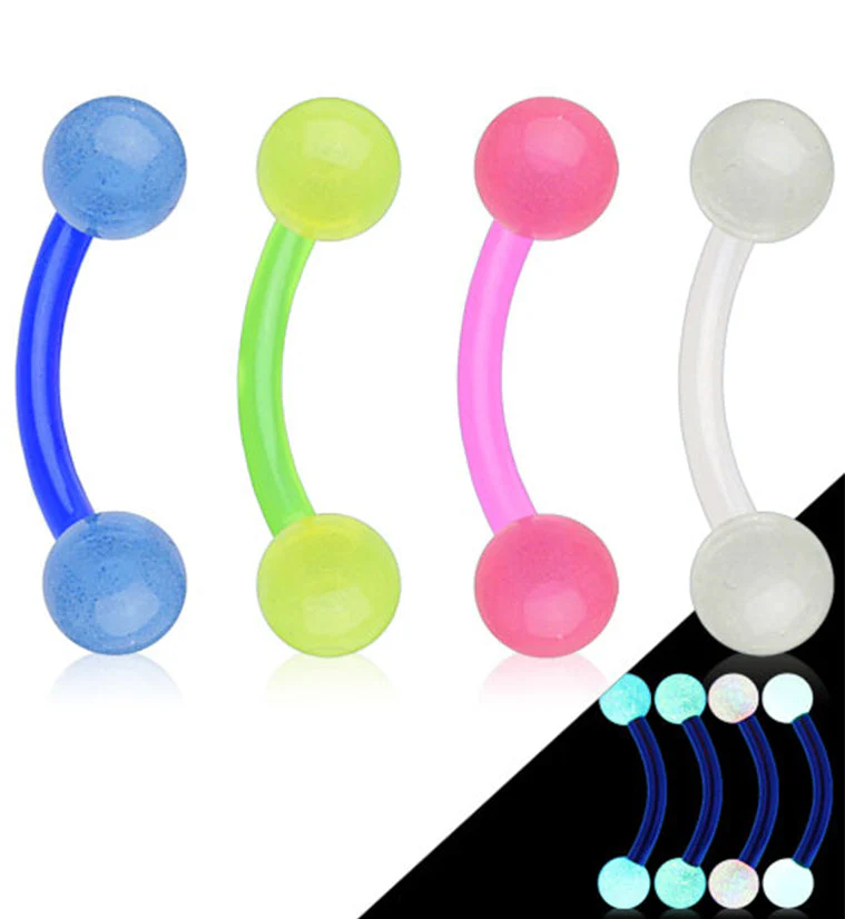 Glow In The Dark Curved Barbell - Image 6