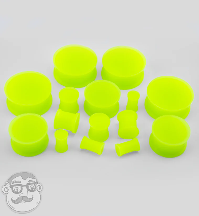 Glow In The Dark Green Silicone Plugs - Image 2