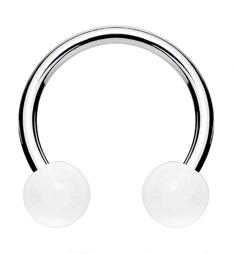Glow in the Dark Stainless Steel Circular Barbell - Image 4