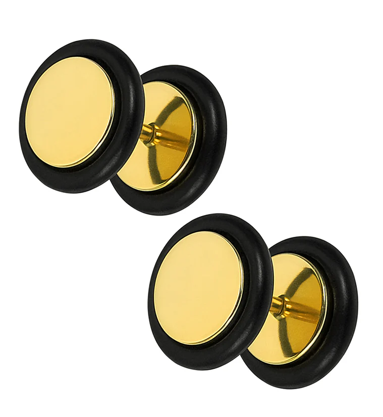 Gold Stainless Steel Fake Plugs
