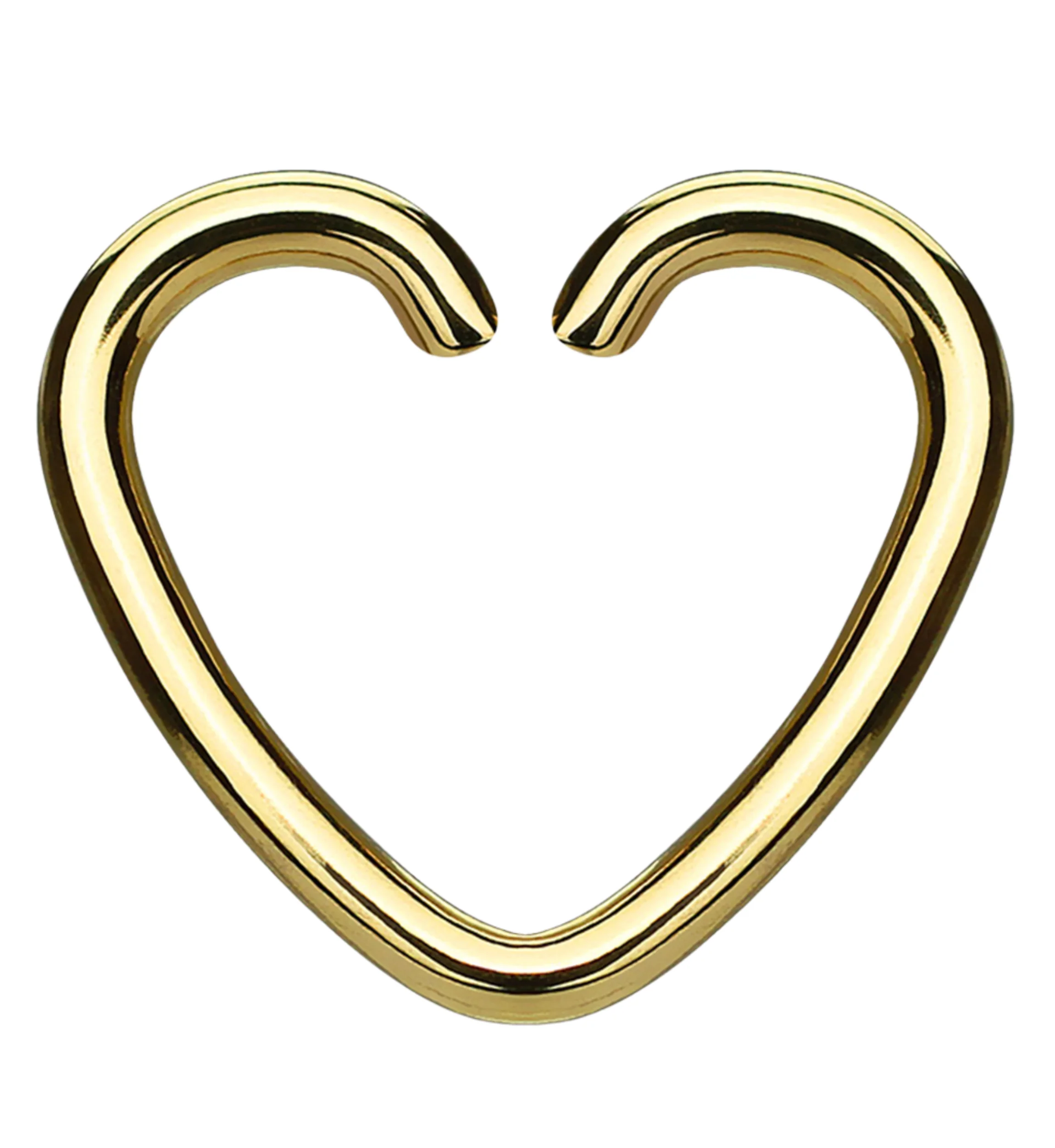Gold PVD Heart Daith Cartilage Stainless Steel Earring