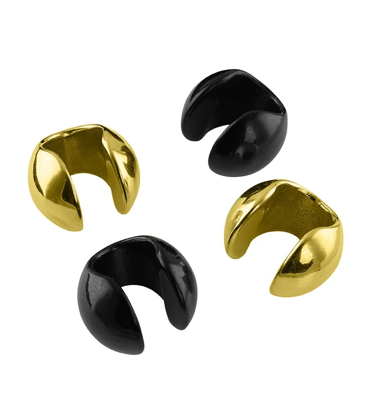 Gold Oval Ear Weights - Image 2