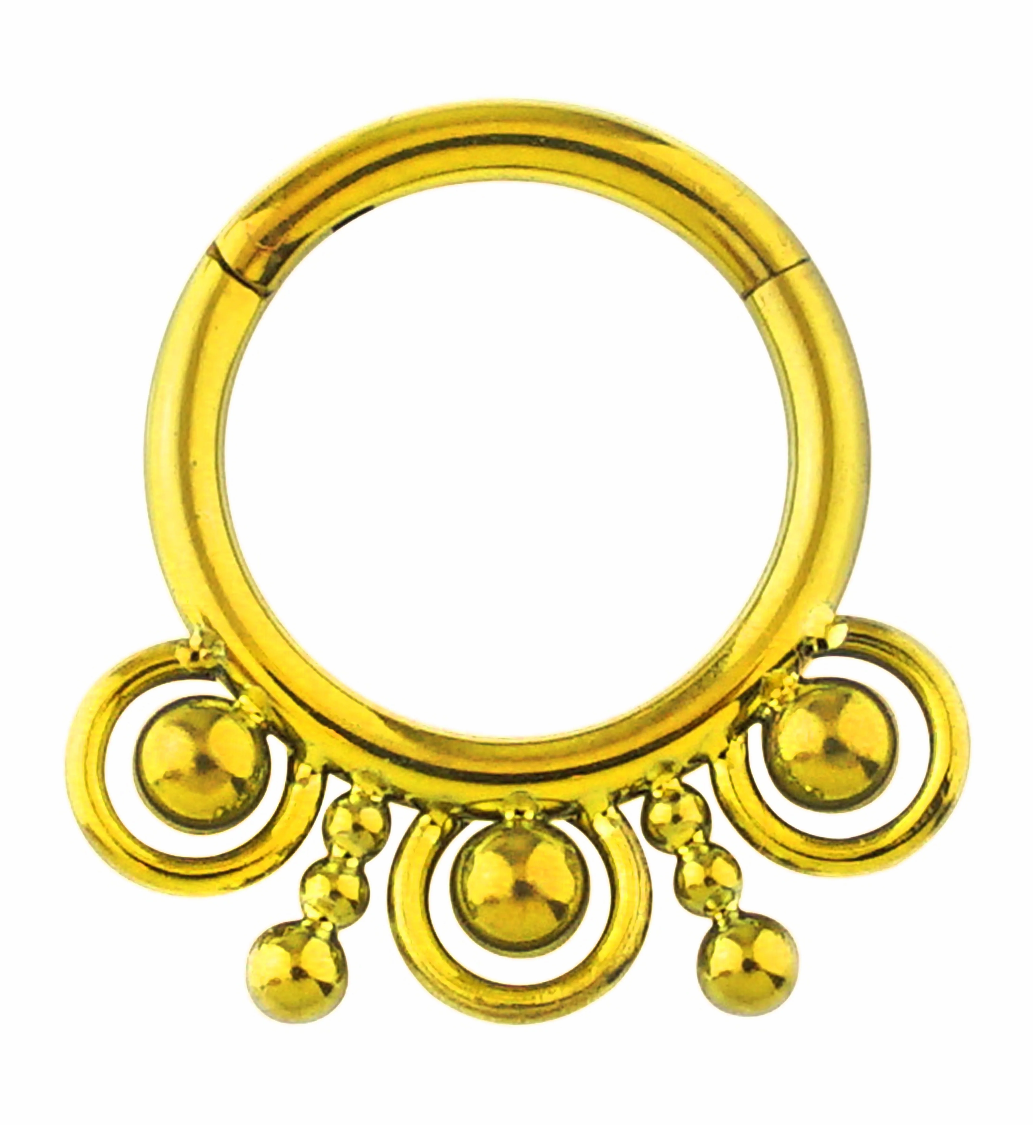 Gold Anodized Myriad Hinged Segment Ring - Image 3