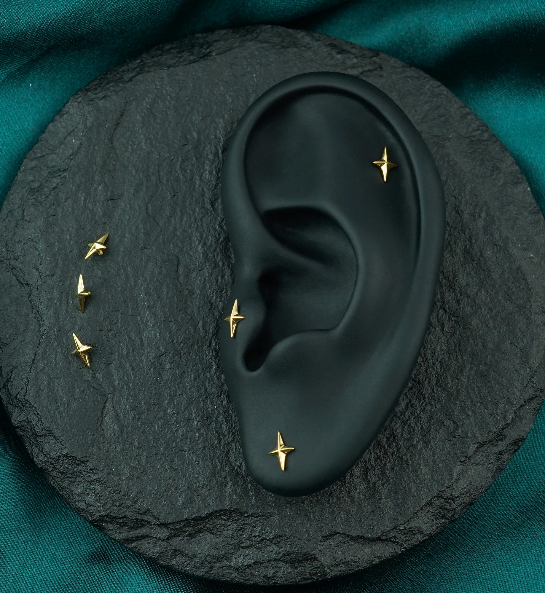 Gold PVD Polaris Titanium Internally Threaded Top - Image 2