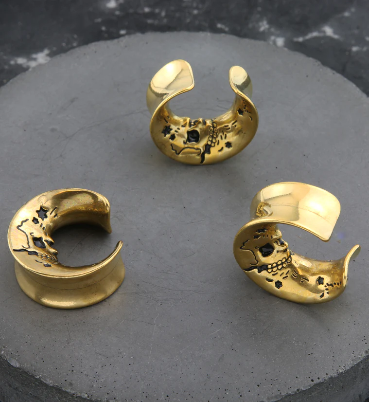 Gold PVD Skeleton Crescent Stainless Steel Saddles - Image 2